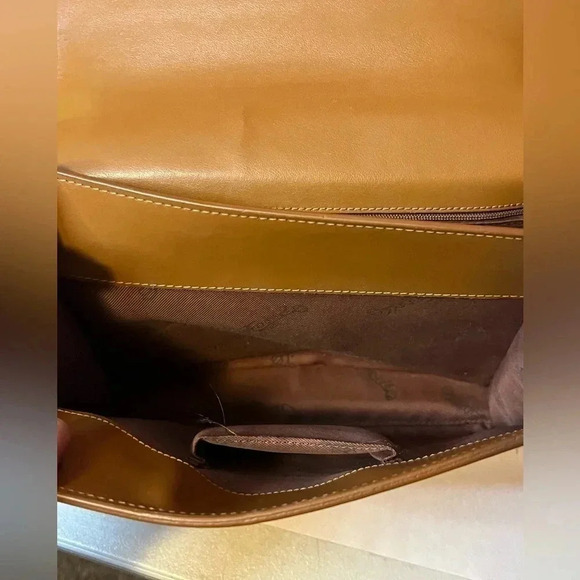 Fossil Denise Full Flap Cognac Genuine Leather Purse 90’s Inspired - Picture 12 of 16